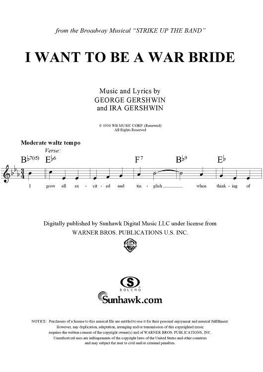 I Want to Be a War Bride