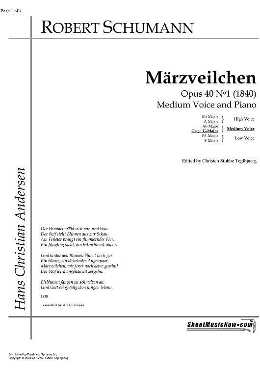 Märzveilchen Op.40 No. 1
