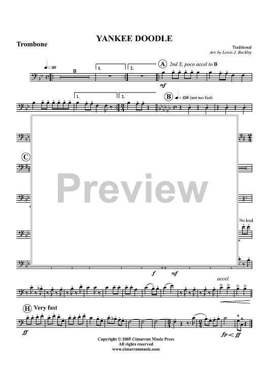 Yankee Doodle - Trombone