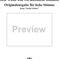 6 Lieder, Opus 68, No. 2, Ich wollt ein Sträusslein binden (Clemens Brentano)