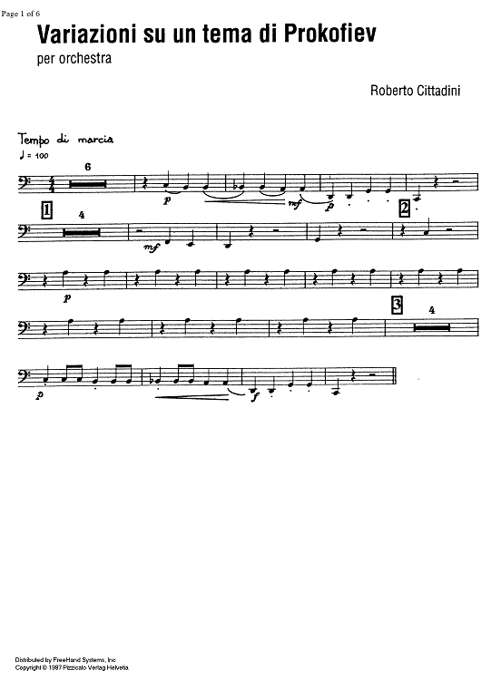 Variazioni su un tema di Prokofiev - Bassoon 2