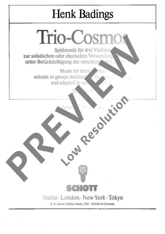 Trio-Cosmos - Performance Score