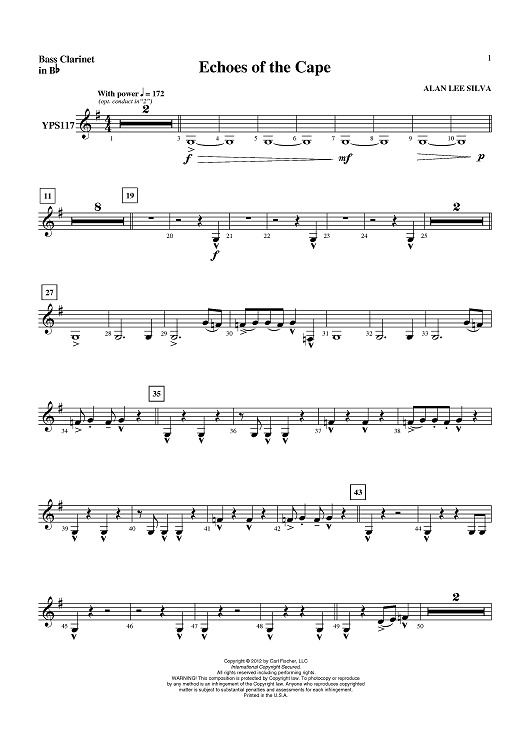 Echoes of the Cape - Bass Clarinet in Bb