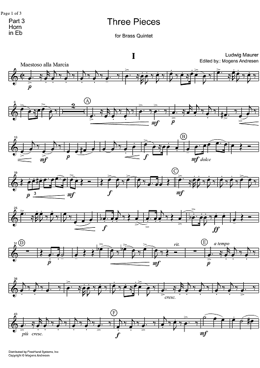 3 Pieces - Horn in E-flat