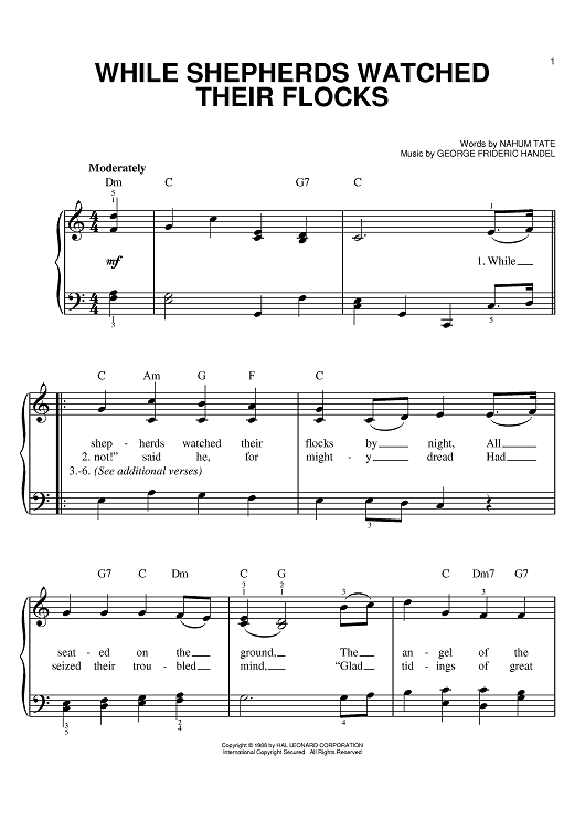 While Shepherds Watched Their Flocks