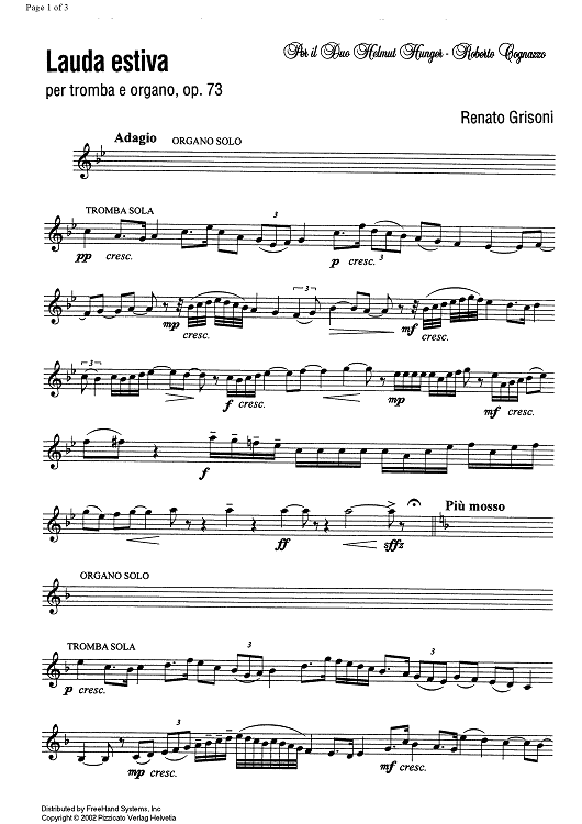 Lauda estiva Op.73 - Trumpet
