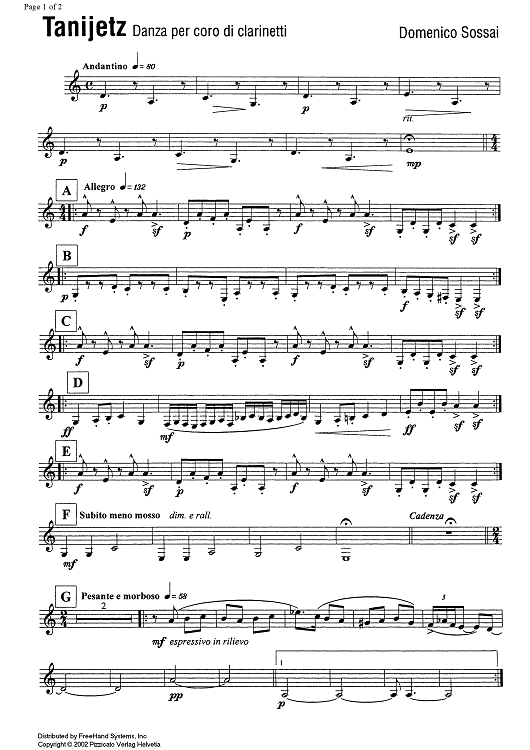 Tanijetz - B-flat Bass Clarinet