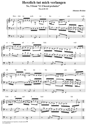 Herzlich tut mich verlangen 1 - No. 9 from "11 Choral preludes" - Op. posth 122