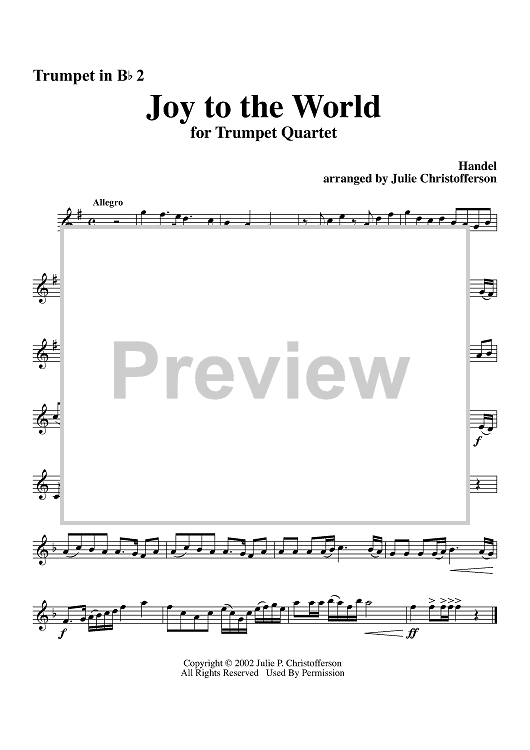 Joy to the World - Trumpet 2