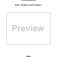 Andante from "Orpheus and Euridice" - Piano