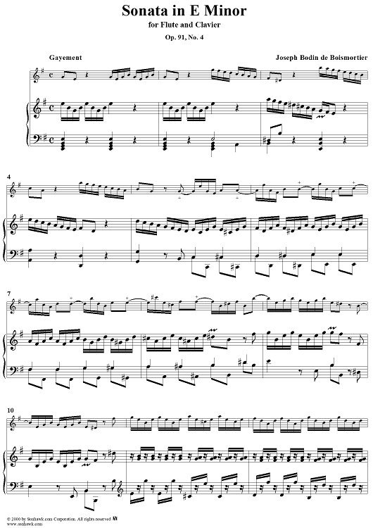 Sonata in E minor  Op. 91, No. 4