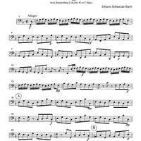 Allegro - from Brandenburg Concerto #2 in F Major - Part 3 Cello or Bassoon