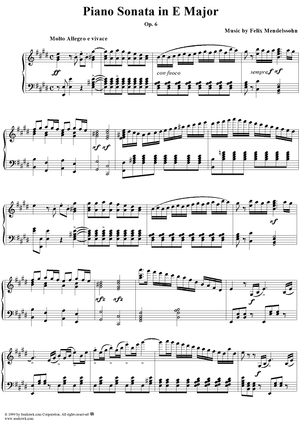 Piano Sonata in E Major, Op. 6 - Molto Allegro e vivace&quot