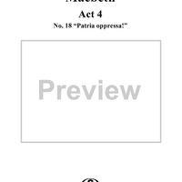 Macbeth, Act 4, No. 18, Choir. "Patria oppressa!"