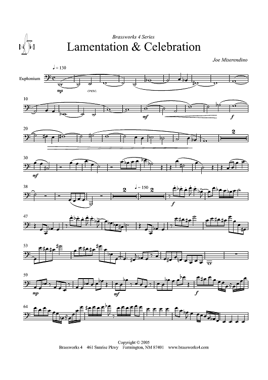Lamentation & Celebration - Euphonium BC