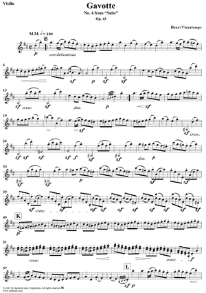 Suite, No. 4: Gavotte - Violin