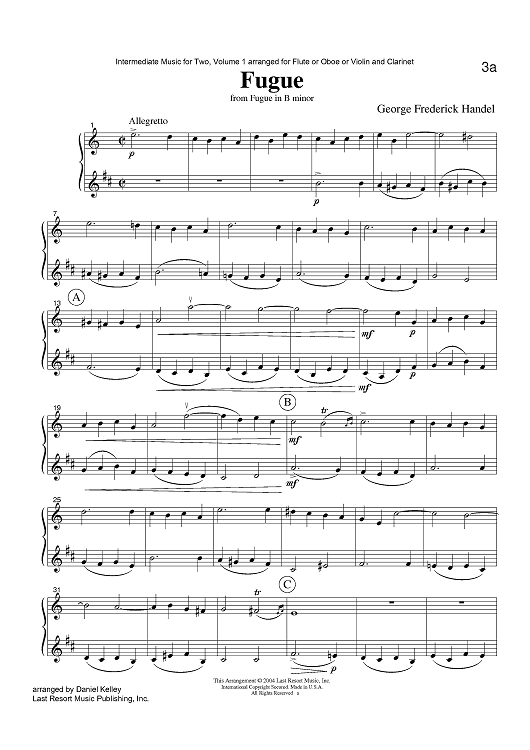 Fugue - from Fugue in B minor