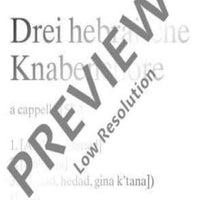 Three Hebrew pieces for boys' choir - Choral Score