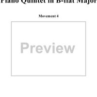 Piano Quintet in B-flat Major, Movement 4 - Piano Score