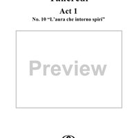 L'aura che intorno spiri: No. 10 from "Tancredi", Act 1, Scene 8 - Score