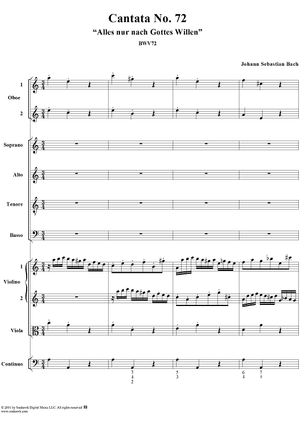 Cantata No. 72: Alles nur nach Gottes Willen, BWV72