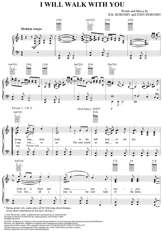 I Will Walk With You