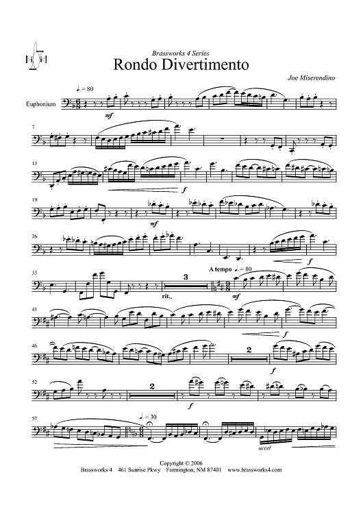 Rondo Divertimento - Euphonium BC