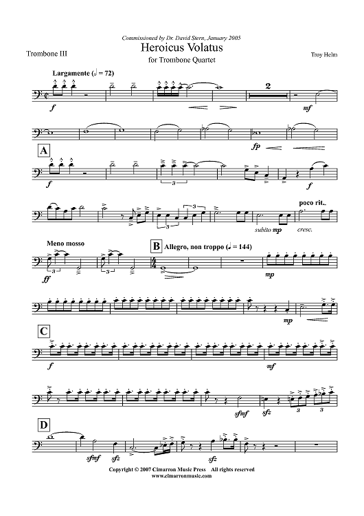 Heroicus Volatus - Trombone 3