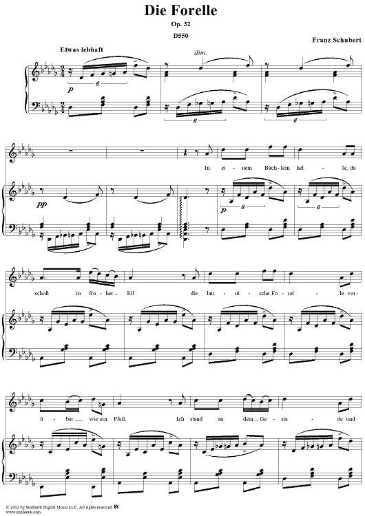 Die Forelle, Op. 32, D550