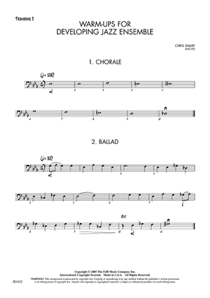 Warm-ups for Developing Jazz Ensemble - Opt. Trombone 3