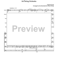 Apres un reve for String Orchestra - Score