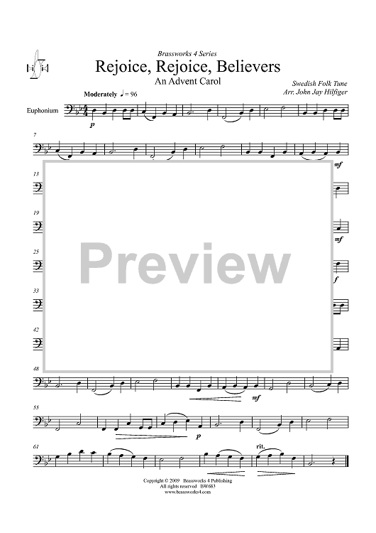 Rejoice, Rejoice, Believers - Euphonium