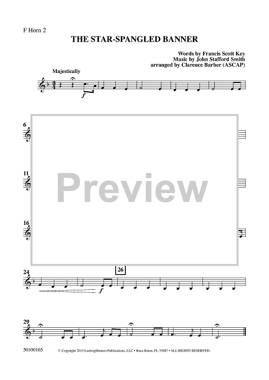 The Star-Spangled Banner - Horn 2 in F