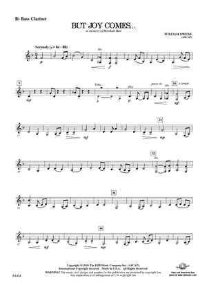 But Joy Comes … - Bb Bass Clarinet