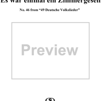 Es war einmal ein Zimmergesell - No. 46 from "49 Deutsche Volkslieder"  WoO 33