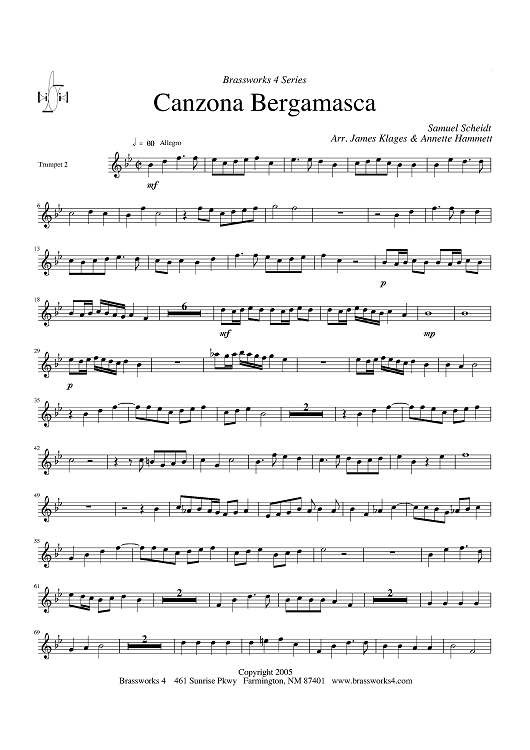 Canzona Bergamasca - Trumpet 2