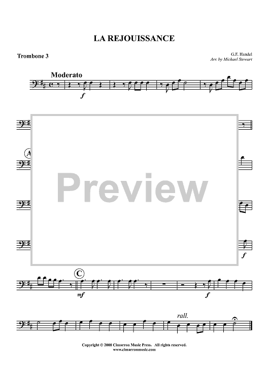 La Rejouissance - Trombone 3