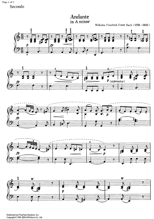 Andante a minor - Piano 2