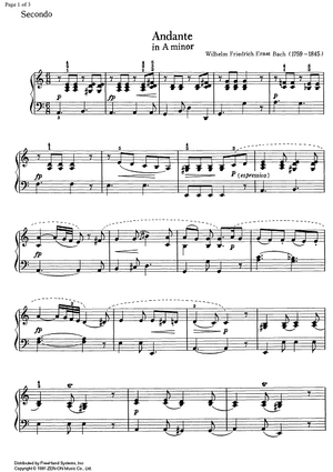 Andante a minor - Piano 2