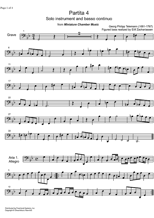 Partita No. 4 - Bass