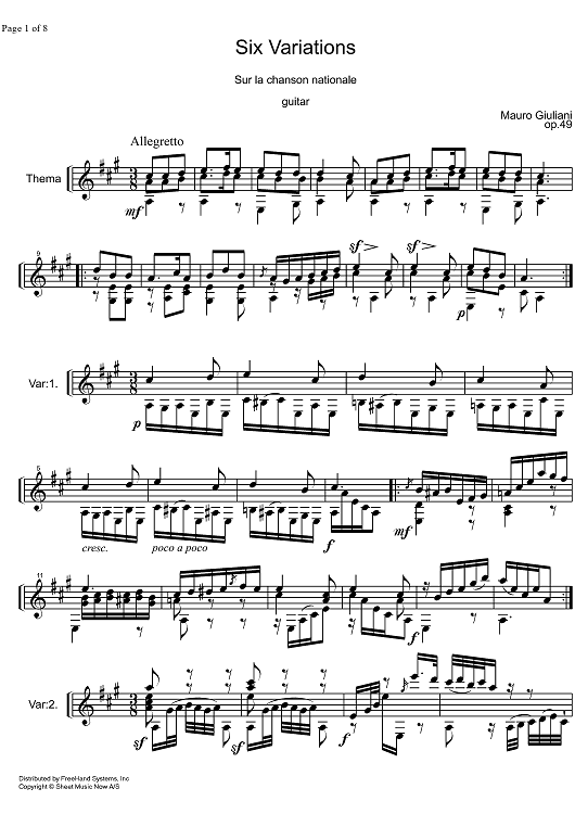 6 Variations Op.49