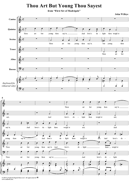 Thou Art But Young Thou Sayest