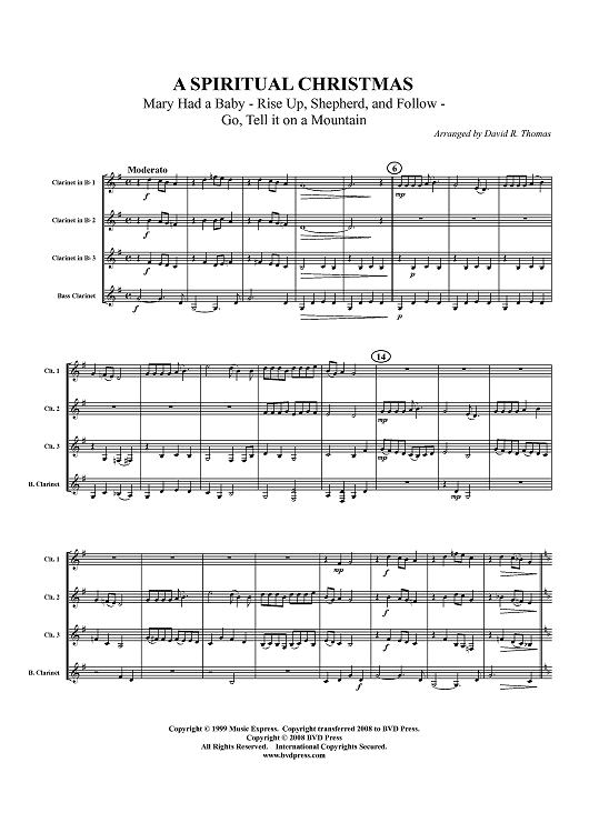 A Spiritual Christmas - Score