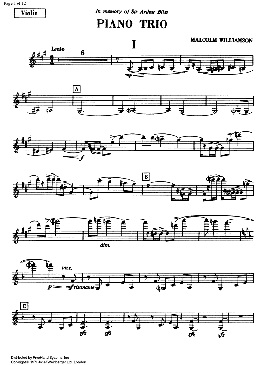 Piano Trio - Violin