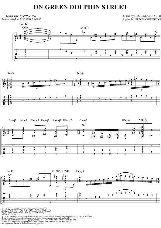 On Green Dolphin Street