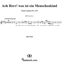"Ach Herr! was ist ein Menschenkind", Aria, No. 4 from Cantata No. 110: "Unser Mund sei voll Lachens" - Alto