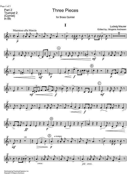 3 Pieces - B-flat Trumpet 2