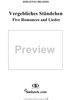 Five Romances and Lieder, op. 84, no. 4, Vergebliches Ständchen