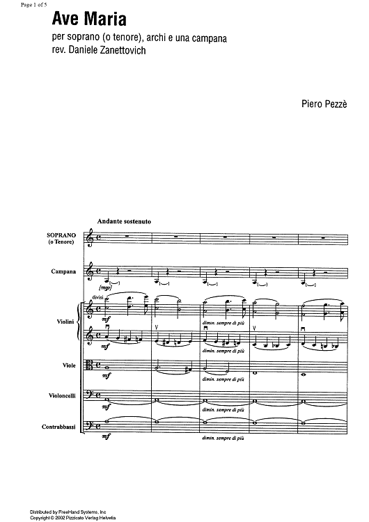 Ave Maria - Score