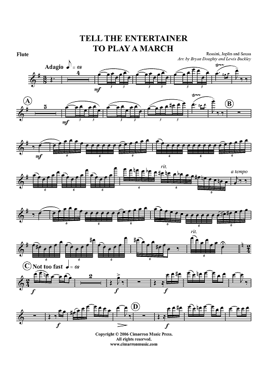 Tell the Entertainer to Play a March - Flute